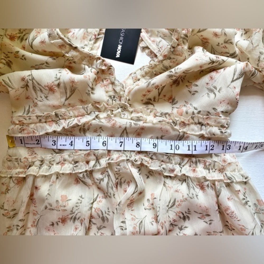 Fashion Nova Summer Date Mini Dress - Ivory/Combo NWT - Picture 13 of 16